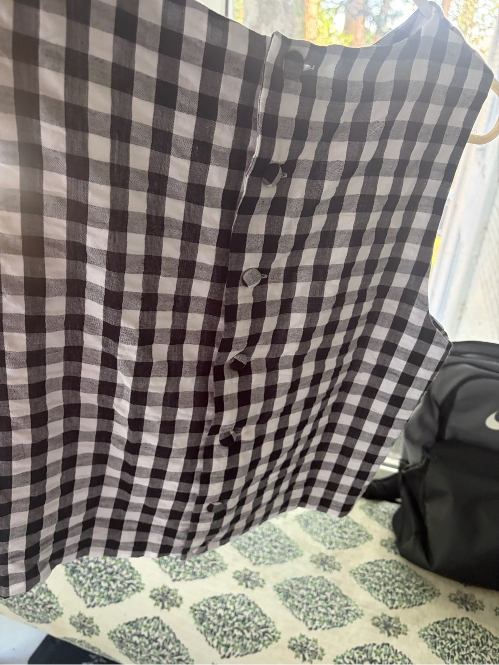 Emerson Fry Black and White Gingham Tank Top